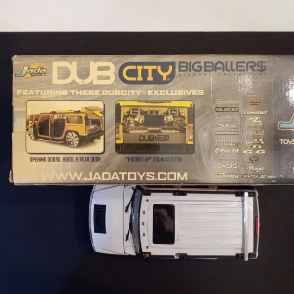 AS IS Jada Toys DUB City Big Ballers Hummer H2 63362W 1:18 Scale VTG SUV Diecast - Picture 7 of 10